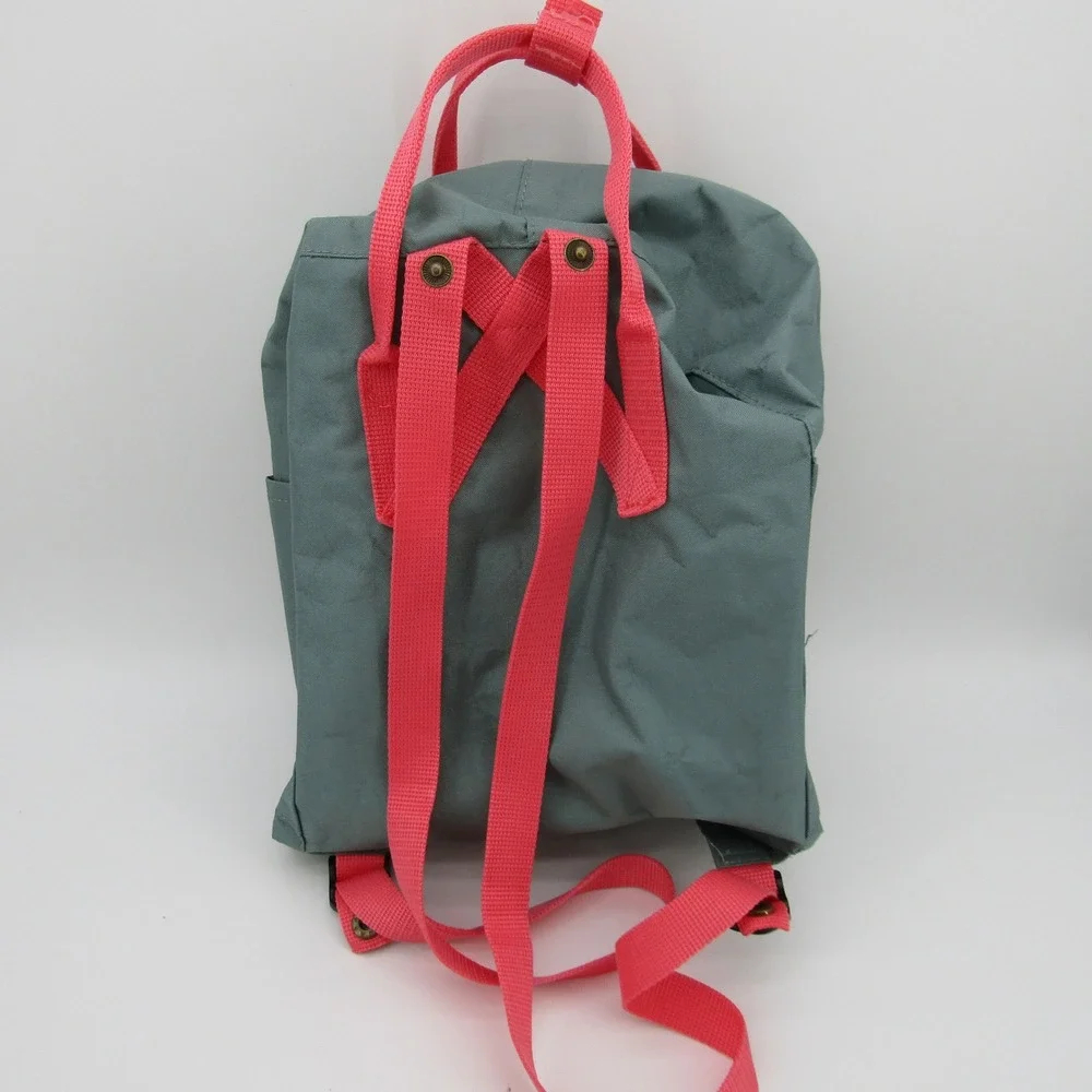 Fjallraven Kanken Classic Backpack Frost Green Peach Pink 23510 School Bag